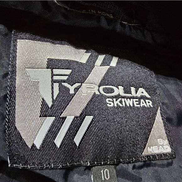 TYROLIA Women’s Vintage 80s 90s Ski Jacket Coat Black Aztec Peplum - Size 10 - Picture 9 of 11